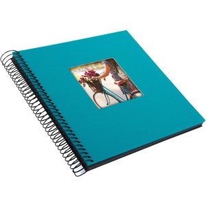 Goldbuch Spiralalbum Bella Vista Türkis 20x20 cm 40 schwarze Seiten