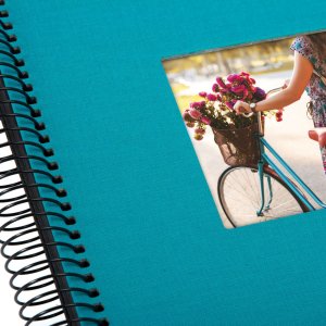 Goldbuch Spiralalbum Bella Vista Türkis 20x20 cm 40 schwarze Seiten