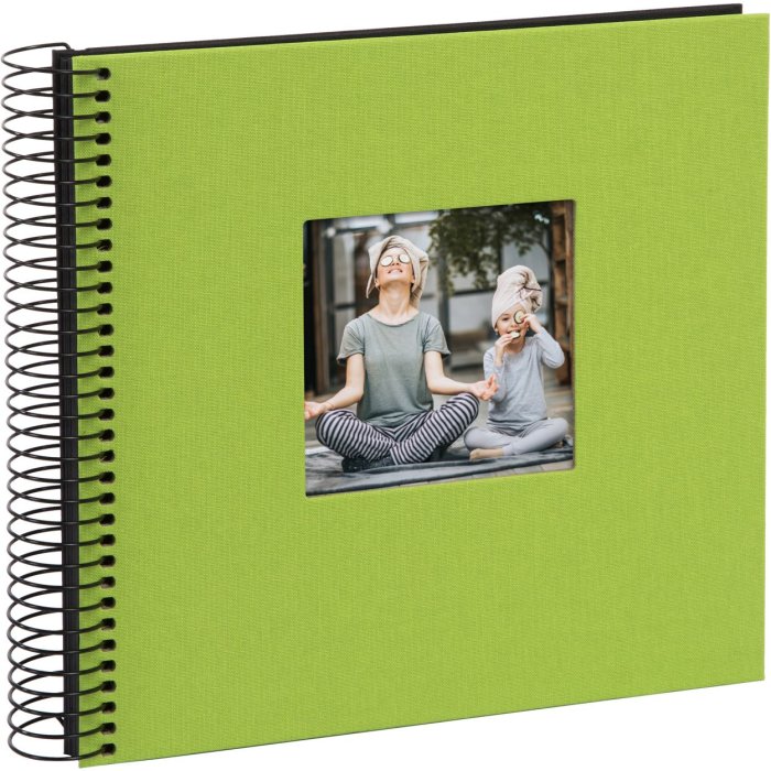 Goldbuch Spiralalbum Bella Vista grün 20x20 cm 40 schwarze Seiten