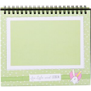 Tischaufsteller 12 Fotos Sweetheart grün