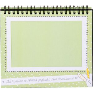 Tischaufsteller 12 Fotos Sweetheart grün