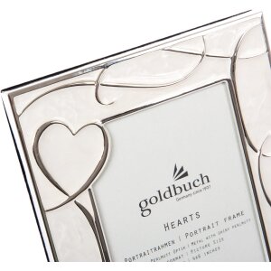 Goldbuch Metall-Fotorahmen Hearts 10x15 cm 13x18 cm creme Perlmutt