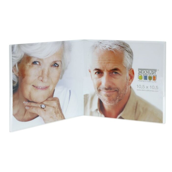 Двойная рамка акриловая для 2 фотографий 10x15 см, 13x18 см и 10x10 см