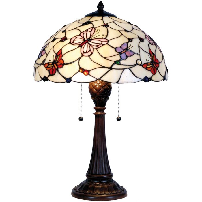 Настольная лампа Tiffany Ø 41x60 см красного цвета