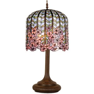 Настольная лампа Tiffany Ø 40x84 см розовая...