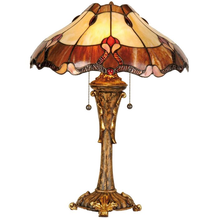 Настольная лампа Tiffany Ø 40x53 см коричневого цвета
