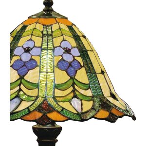 Настольная лампа Tiffany Ø 30x48 см зеленая разноцветная