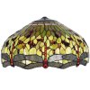 LumiLamp 5LL-9200GR Абажур Tiffany Ø 51x30 см Зеленое красное стекло Стрекоза