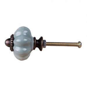 Clayre & Eef 63500 Дверная ручка Ø 3 см Зелено-коричневая керамика