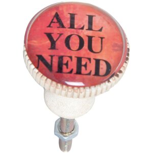 Мебельная ручка Ø 3x3 см в красном цвете - 63624-B