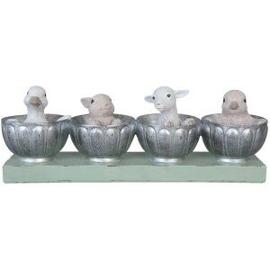 Декоративная фигурка «Дети животных» зелёная