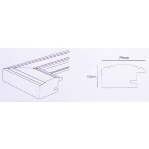 Provence Holzrahmen 15x20 cm Braun Flachprofil Klarglas mediterranes Flair