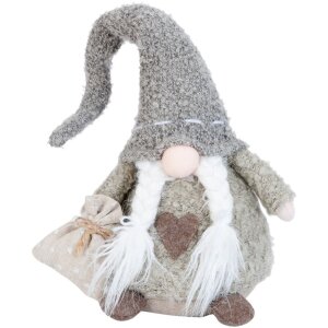 Звездочка Clayre & Eef, хлопок, серый/коричневый,...