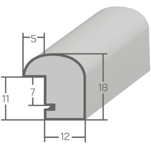 Фоторамка MendeFrames из дерева H004 черная 20x40 см с обычным стеклом