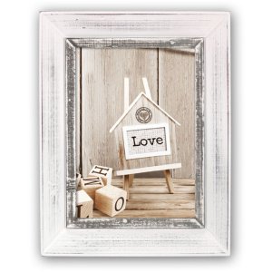 ZEP Athis Holzrahmen 15x20 cm silber Landhaus-Stil zum...