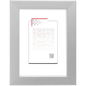 Деревянная рамка MAT 18x24 см серебристая