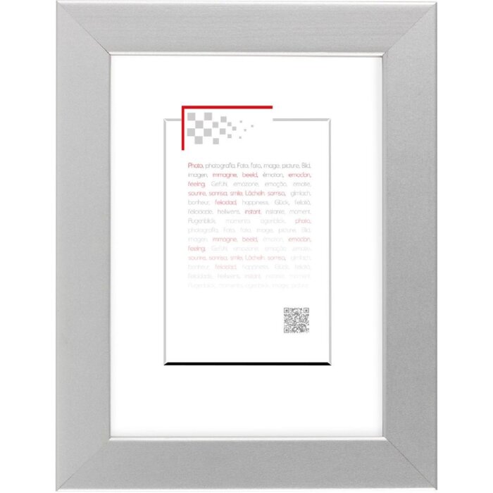 Деревянная рамка MAT 13x18 см серебристая