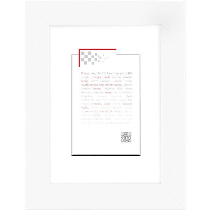 Деревянная рамка MAT 10x15 см белая