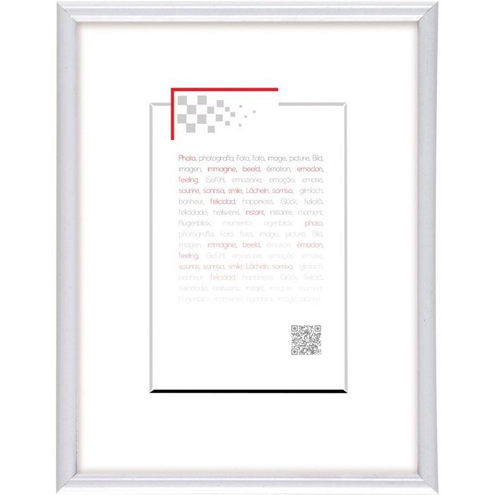 Ceanothe Kunststoffrahmen Gallery 10x15 cm weiß Halbrundprofil mit Aufsteller