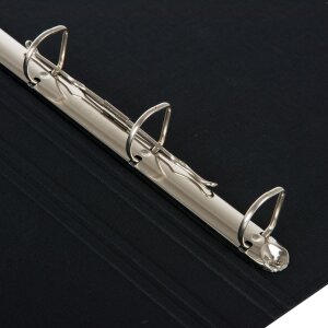 Папка на кольцах Goldbuch A4 Linum черная 26x32 см льняной механизм на 4 кольца