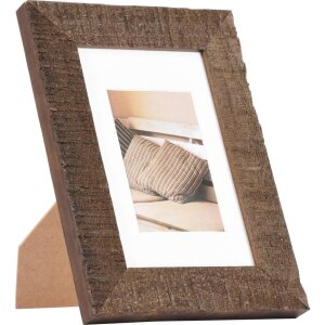 Henzo Holzrahmen Driftwood 10x15 cm dunkelbraun mit Passepartout