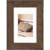 Henzo Holzrahmen Driftwood 10x15 cm dunkelbraun mit Passepartout