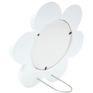 Kinderrahmen Blume weiß Holz 12 cm