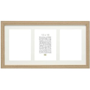 Рамка для галереи Deknudt S66KB3 натуральная 3 фото 15x20 см (28x55 см)