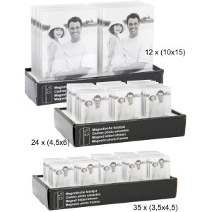 Магнитная рамка Deknudt из прозрачного пластика 3,5 x 4,5 см