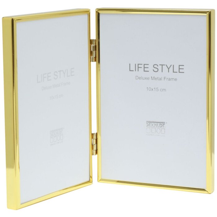 Doppelrahmen S58MT6 gold 2 Fotos 10x15 cm