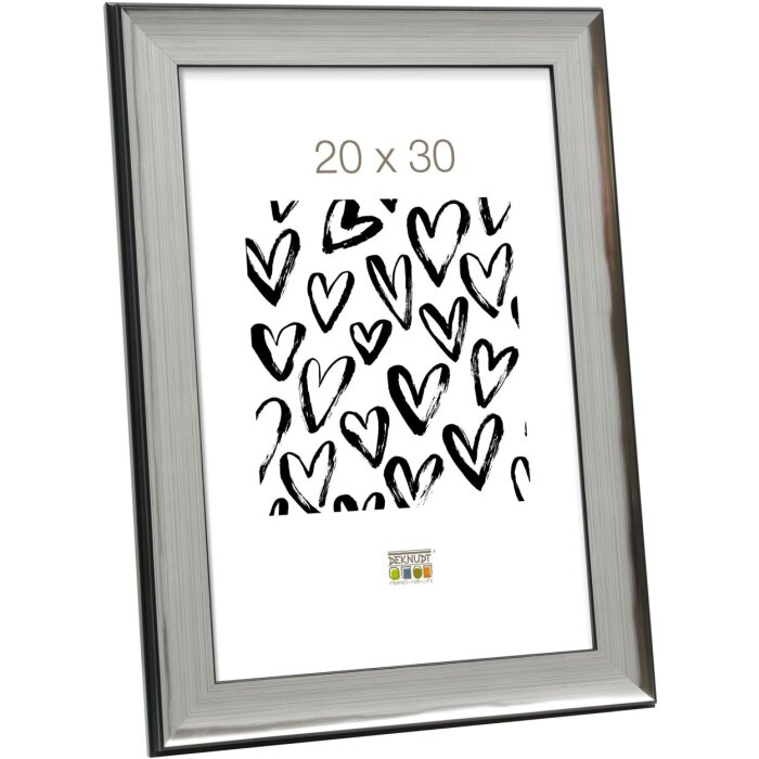 Пластиковая фоторамка Deknudt S45ND серебристая 15x20 см