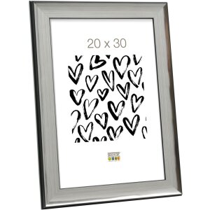 Пластиковая фоторамка Deknudt S45ND серебристая 20x30 см