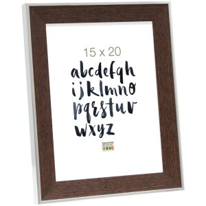 Фоторамка коричневая пластиковая 15,0 x20,0 см S45FE