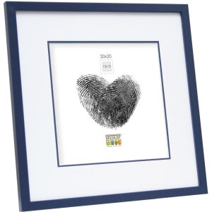 Фоторамка деревянная с passepartout синяя S43AM, 20x25 см