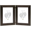 Двойная рамка S41VK3 коричневая 2 фотографии 10x15 см портретный формат