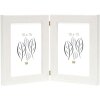 Двойная рамка S41VF1H белая 2 фотографии 10x15 см портретный формат