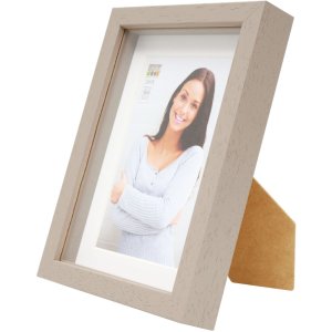 Bilderrahmen mit Passepartout taupe Holz 20,0 x30,0 cm;15,0 x20,0 cm S223K