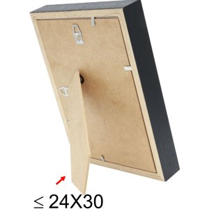 Deknudt Bilderrahmen mit Passepartout schwarz Holz 30x40 cm S223K
