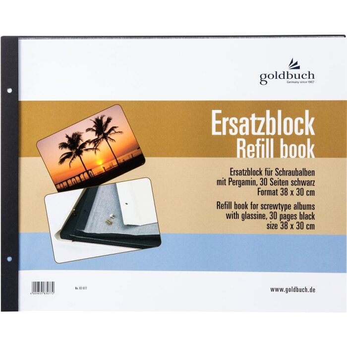 Сменный блокнот Goldbuch 38x30 см 30 черных страниц
