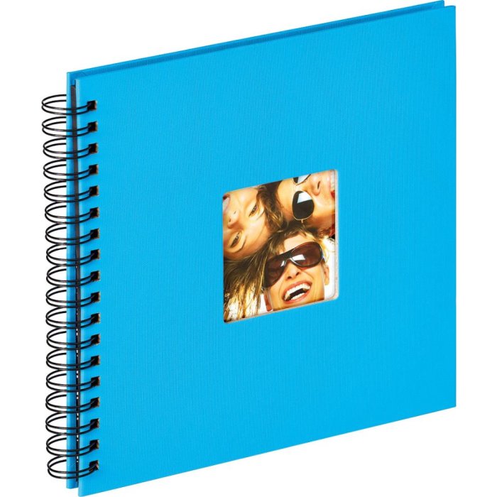 Walther Spiralalbum Fun oceanblau 26x25 cm 40 schwarze Seiten