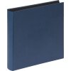 Walther Fotoalbum Fun 30x30 cm blau 100 schwarze Seiten Pergamin CD Archiv