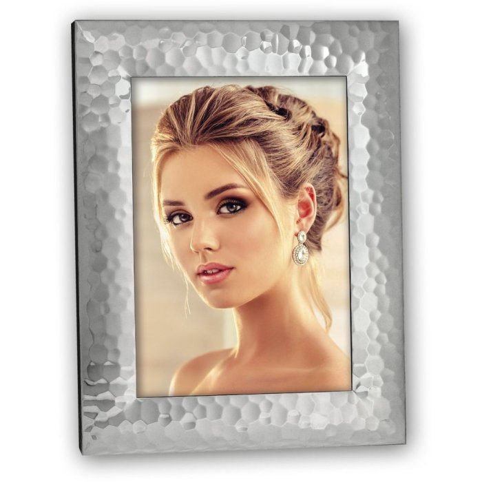 ZEP 9S02 Hochglanz-Rahmen 15x20 cm Metall Bilderrahmen Hammerschlag-Optik