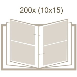 Deknudt Einsteckalbum A40H Grau 100 200 300 Fotos 10x15 cm