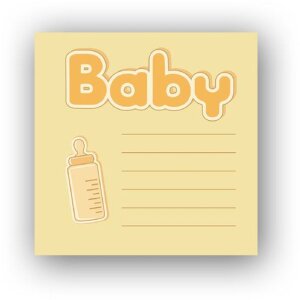 ZEP Babyalbum Bebe 24x24 cm 40 weiße Seiten Pergamin Blau Rosa Gelb