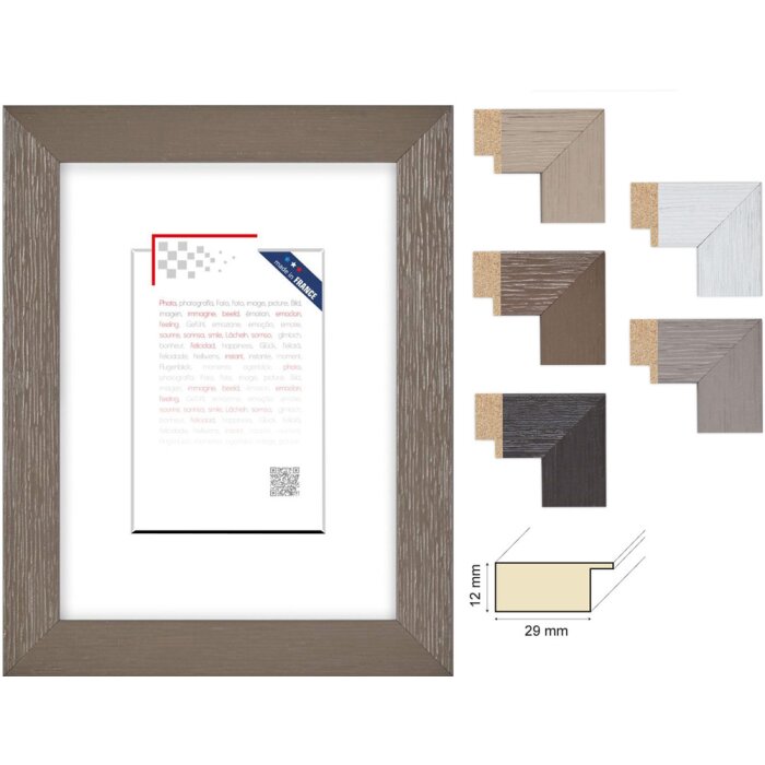 Ceanothe Holzrahmen Karma Bilderrahmen 2,9 cm Flachprofil verschiedene Farben
