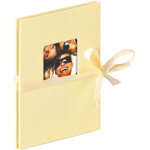 Walther Leporello Fun 12 Fotos 10x15 13x18 cm mit Schleife schwarzer Einband