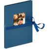 Walther Leporello Fun 12 Fotos 10x15 13x18 cm mit Schleife schwarzer Einband