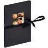 Walther Leporello Fun 12 Fotos 10x15 13x18 cm mit Schleife schwarzer Einband