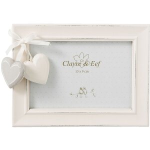 Clayre & Eef 2F0477 Fotorahmen weiß shabby 9x13 cm