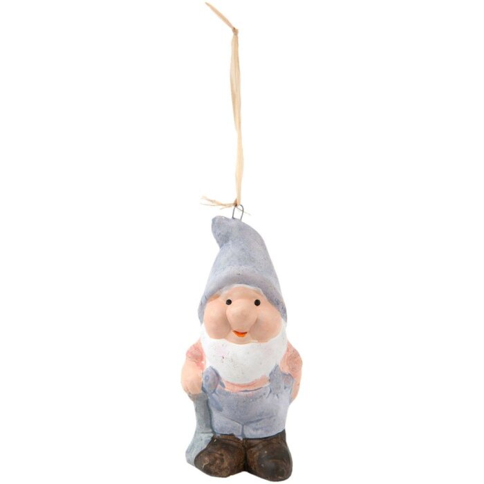 Clayre & Eef Гном 6TE0101 Подвеска Терракотовый серый 4x3x8 см